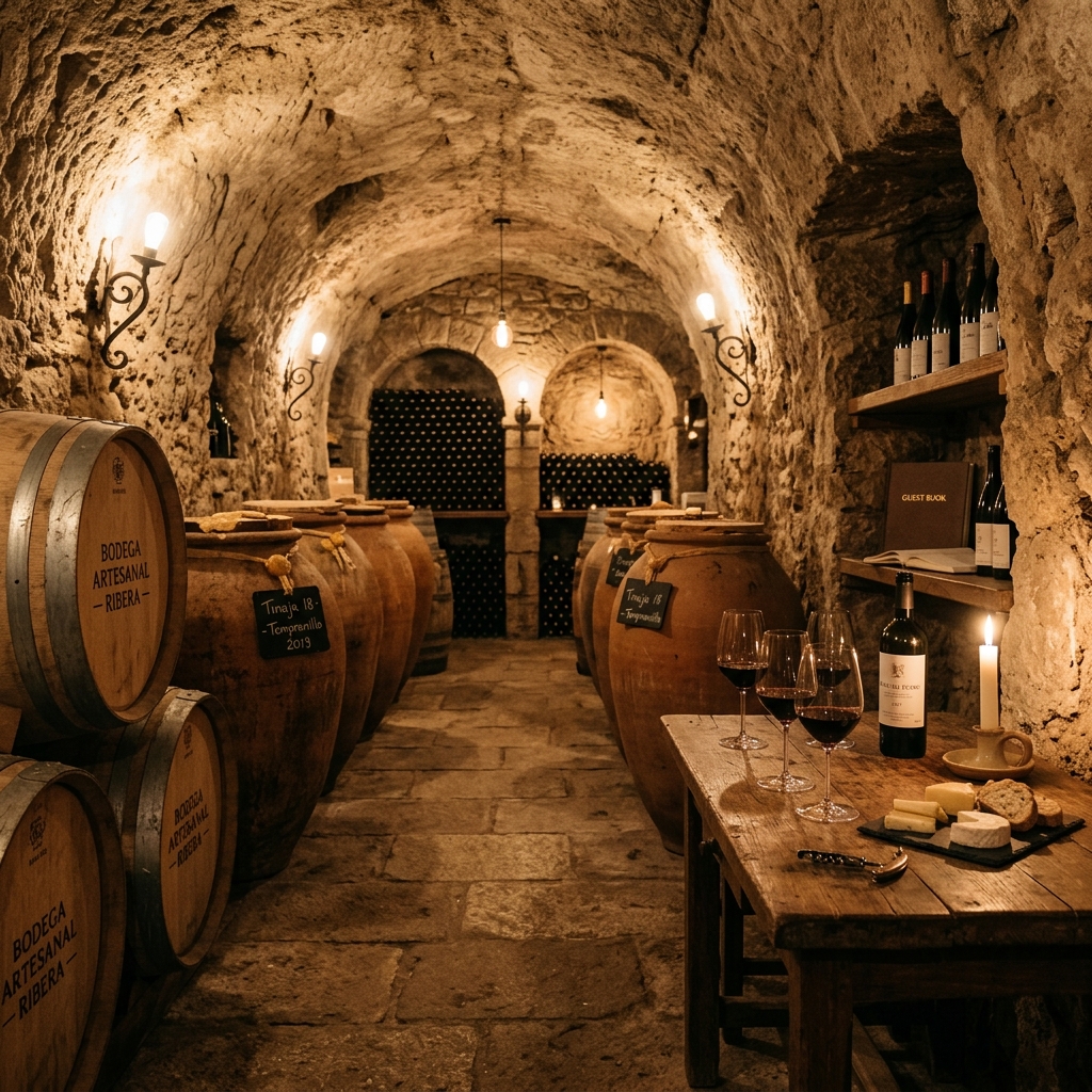Crianza de vinos en barricas de roble